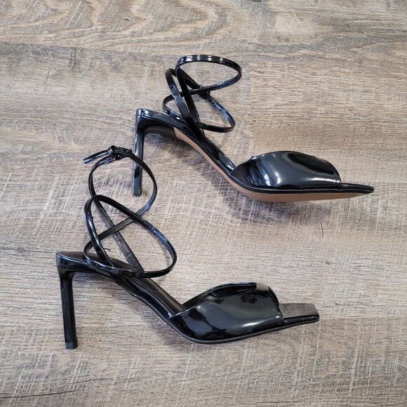 ZARA | Square Open Toe Strappy High Heel Sandals | Sz. 36 - Picture 5 of 8